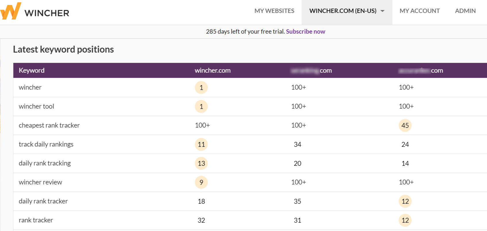 Local SEO at Scale in Wincher tool 